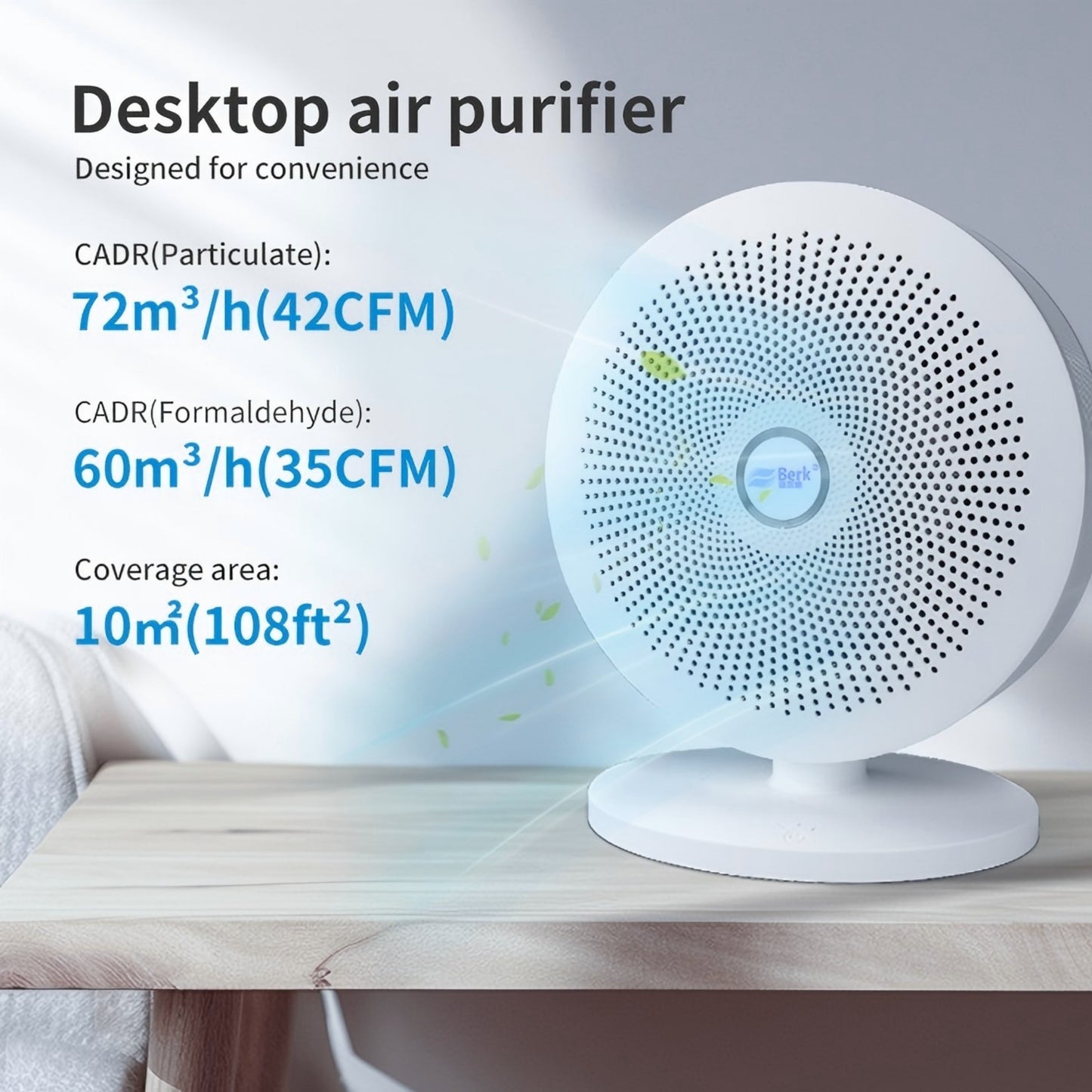 Berk Z06 Mini Desktop Dual Purpose Home Use Air Purifier