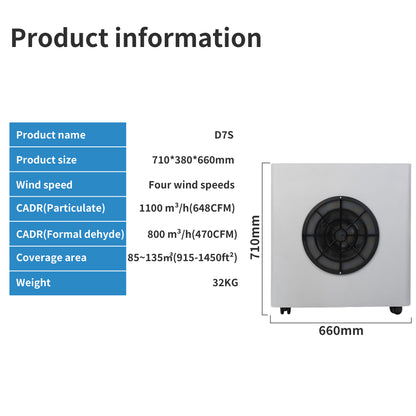 Berk D7S Large Space Industrial Anti-static Air Purifier