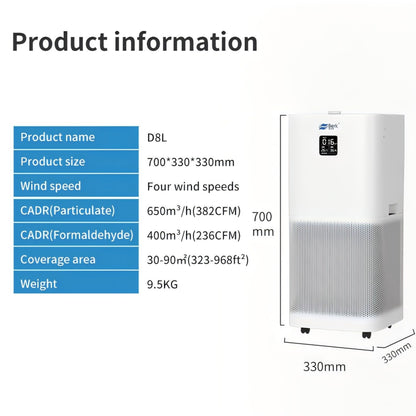 Berk D8L Potable Durable WIFI Indoor Remote Air Purifier