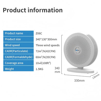 Berk Z06 Mini Desktop Dual Purpose Home Use Air Purifier