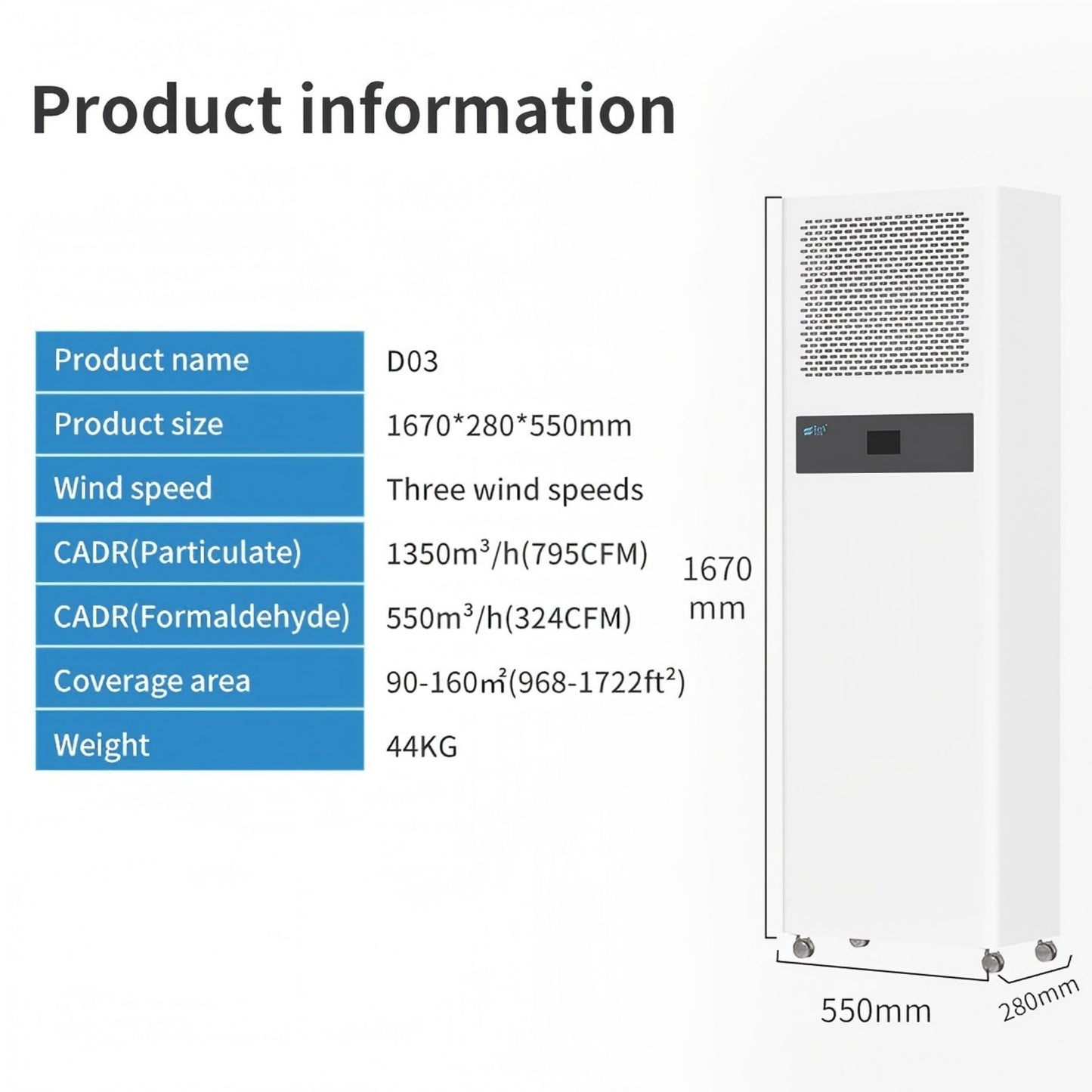 Berk D03 3 In1 Digital Voice Touch Remote Control Air Purifier