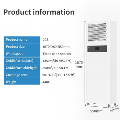 Berk D03 3 In1 Digital Voice Touch Remote Control Air Purifier