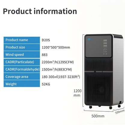 Berk D20S Digital Touch Display WiFi Multifunctional Air Purifier