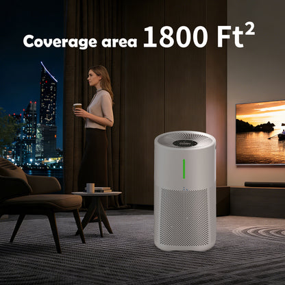 Berk Air Purifier for Bedroom Home, HEPA Air Cleaner 5 Speed Control for Smoke PoIIen Pet Odors, Air Purifier 30dB Low Noise for Better Sleep for Home, Office, Living Room (D3S-Standard)