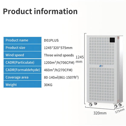Berk D01 Plus Portable Commercial Smoke Proof Air Purifie