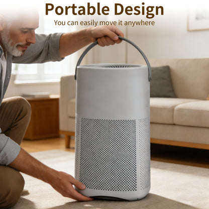 Berk Air Purifier for Bedroom Home, Air Cleaner 5 Speed Control for Smoke PoIIen Pet Odors, HEPA Air Purifier with App Control 30dB Low Noise for Better Sleep for Home, Office, Living Room (D3S-Smart)